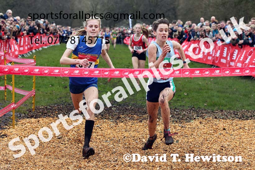 Junior girls, 2020 New Balance English Schools Champs., Sefton Park, Liverpool. Photo: David T. Hewitson/Sports for All Pics